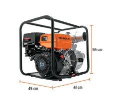 Motobomba Autocebante 2"x2", Gasolina 7HP, Agrícola, Truper
