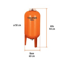 Tanque Hidroneumático Vertical, 150 litros, Truper