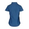 Camisa de Mezclilla Manga Corta para Dama, Índigo Claro, Yazbek