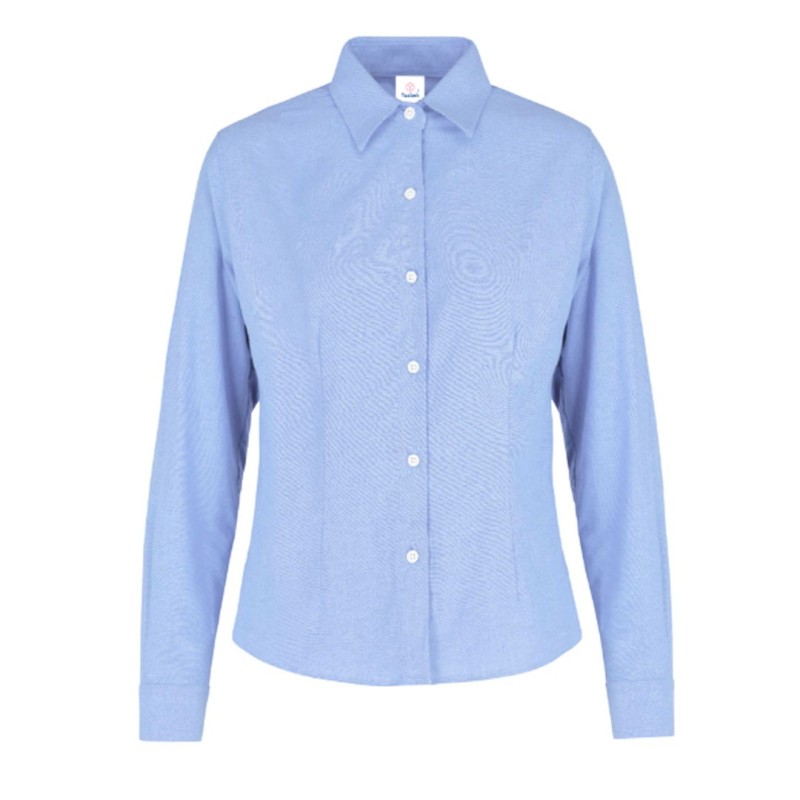 Blusa Manga Larga Oxford, con Silueta para Dama, Yazbek