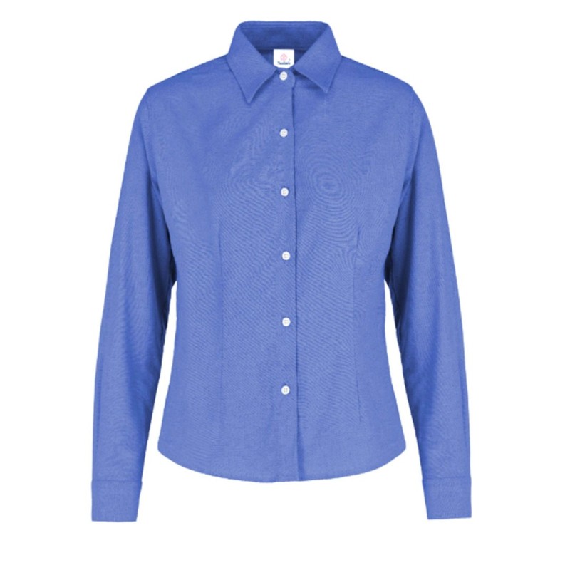 Blusa Manga Larga Oxford, con Silueta para Dama, Yazbek
