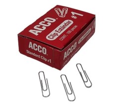 Clips Estándar No. 1 Acco, 10 Paquetes por Caja
