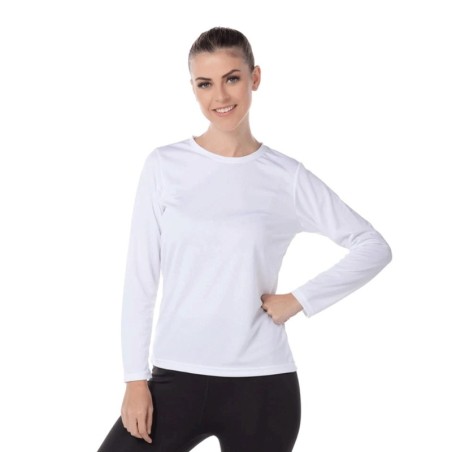 Playera Cuello Redondo Manga Larga para Dama ActiviTee, 100% Poliéster, Yazbek