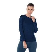 Playera Cuello Redondo Manga Larga para Dama ActiviTee, 100% Poliéster, Yazbek