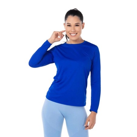 Playera Cuello Redondo Manga Larga para Dama ActiviTee, 100% Poliéster, Yazbek