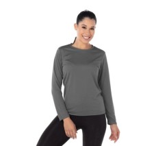 Playera Cuello Redondo Manga Larga para Dama ActiviTee, 100% Poliéster, Yazbek