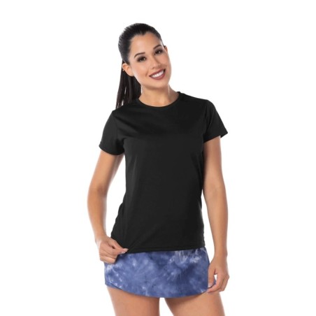 Playera Cuello Redondo Manga Corta ActiviTee para Dama,100 % Poliester, Yazbek