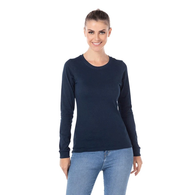Playera Cuello Redondo Manga Larga para Dama, Yazbek