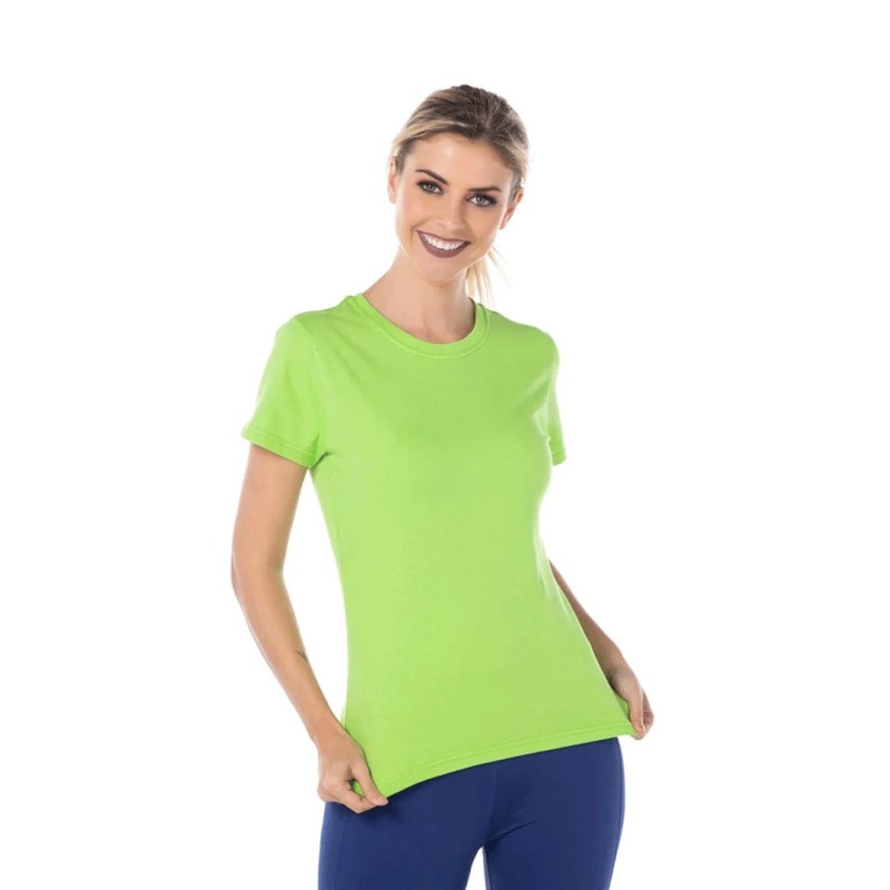Playera Peso Completo Manga Corta con Silueta para Dama, Yabek, Colores Varios