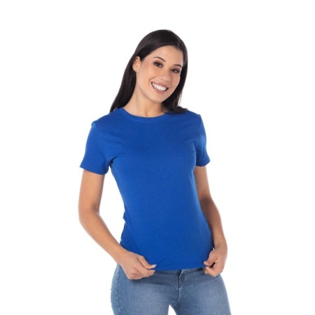 Playera Peso Completo Manga Corta con Silueta para Dama, Yabek, Colores Varios