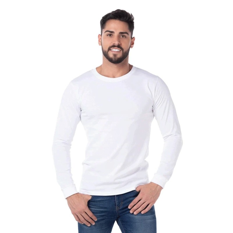 Playera Peso Completo, Manga Larga para Caballero,100% Algodón, Yazbek