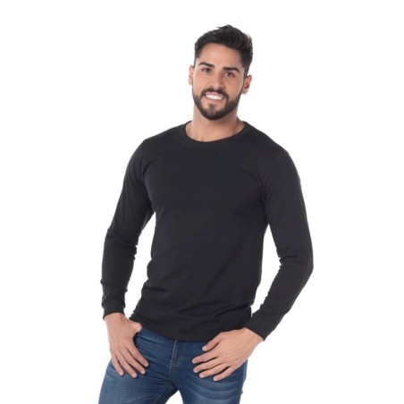 Playera Peso Completo, Manga Larga para Caballero,100% Algodón, Yazbek