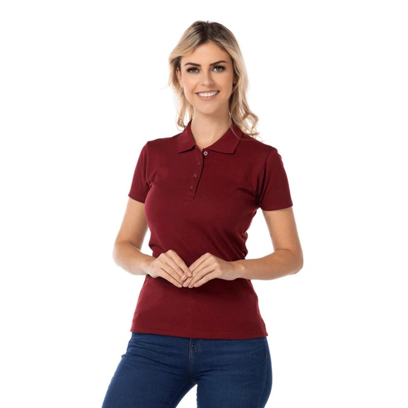 Playera Tipo Polo, Manga Corta Yazbek, con Silueta para Dama.