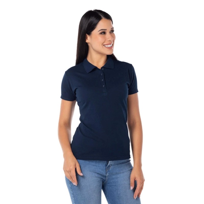 Playera Tipo Polo, Manga Corta Yazbek, con Silueta para Dama.