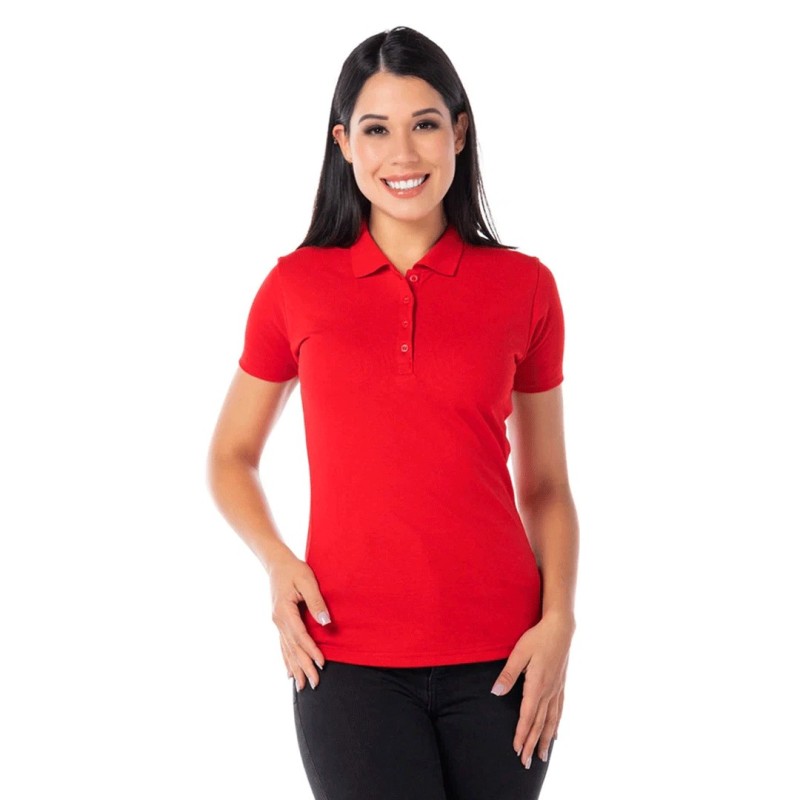 Playera Tipo Polo, Manga Corta Yazbek, con Silueta para Dama.