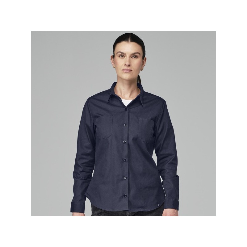 Blusa de trabajo Industrial de Manga Larga para Mujer, Dickies