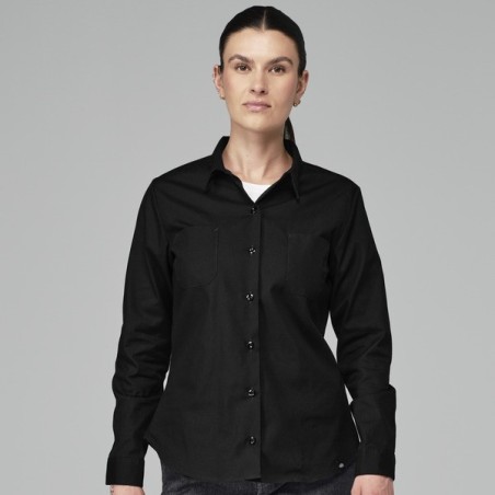 Blusa de trabajo Industrial de Manga Larga para Mujer, Dickies