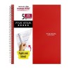 Cuaderno De Espiral Five Star, 5 Materias, Rayas Anchas, Rojo, 200 Hojas