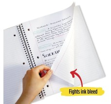 Cuaderno De Espiral Five Star, 5 Materias, Rayas Anchas, Rojo, 200 Hojas