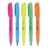 Resaltadores Fluorescentes Estilo Bolsillo Integra, Colores Neón Variados, Punta Cincel, Paquete/5
