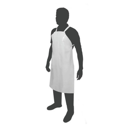 Mandil de PVC Blanco, 70 x 110 cm.
