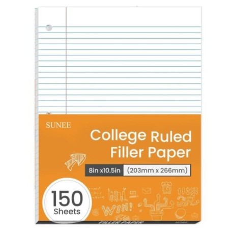 Block de Hojas De Rayas Sunee, Tamaño Carta, 150 Hojas