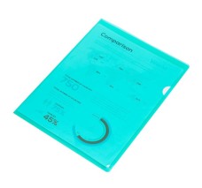 Folder para Archivo de Plástico Transparente, Tamaño Carta, Colores Variados, Paquete/12