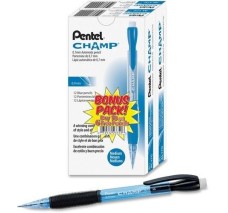 Lapicero Pentel Champ 0.7 mm, Barril Azul, Paquete/24