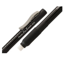 Borrador Retráctil de Goma Blanca, Clic Pentel, Barril Negro, Caja/12