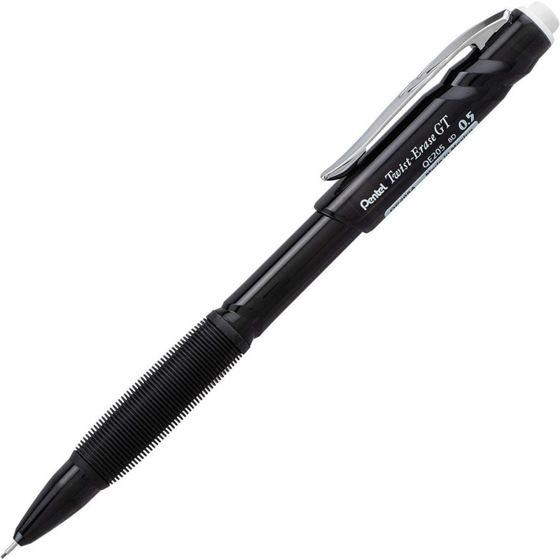 Lapicero Pentel Twist-Erase Express, 0.5 mm, Hb 2, Cuerpo Negro, Caja/12