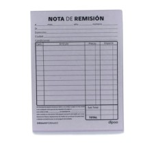 Remisión Duplicado 1/8 Organiformas, Paquete/10 Blocks de 50 Hojas c/u