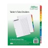 Separadores para Hojas Tamaño Carta, Pestañas Numéricas 1-15 Multicolor, Paquete/15