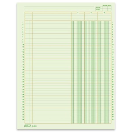Tabular con Concepto de 3 Columnas, Tamaño Carta, Printaform, 3 Bloques de 50 Hojas Cada Uno
