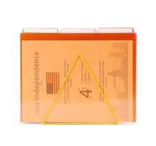 Folder para Archivo de Plástico Translucido, Tamaño Carta , Colores Variados, Paquete/6