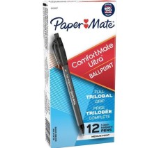 Bolígrafo Retráctil Punto Mediano 1.0 Mm, Paper Mate Conformate Ultra, Tinta Negra, Caja/12