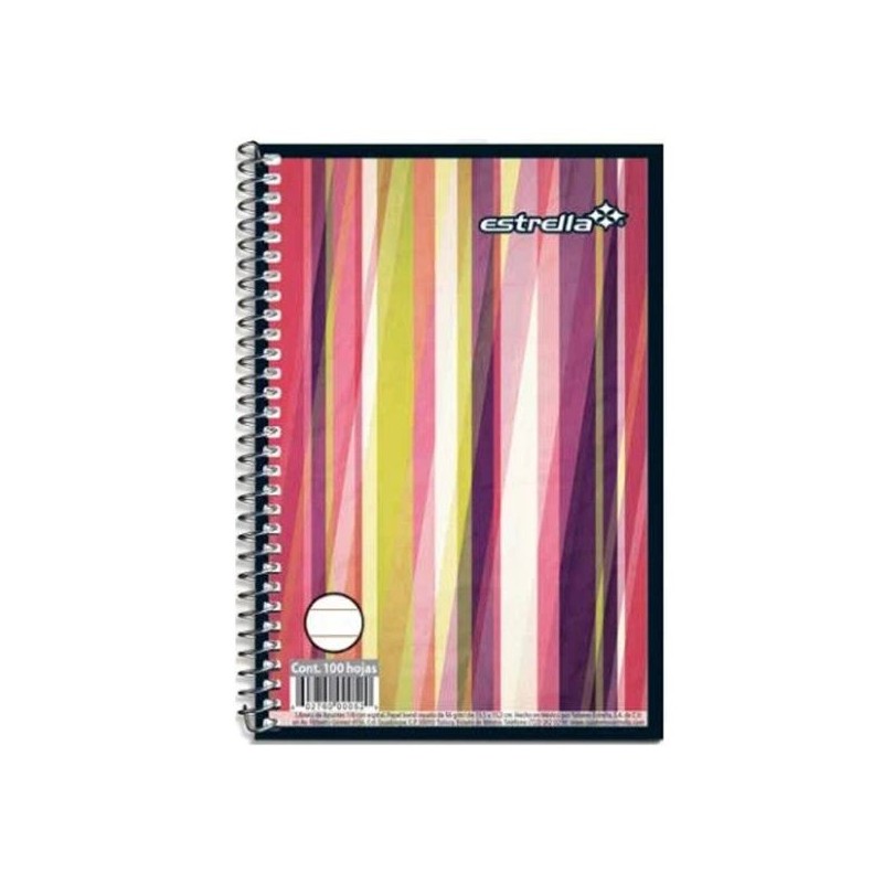 Libreta para Notas, Espiral, con Índice, Estrella, 100 Hojas