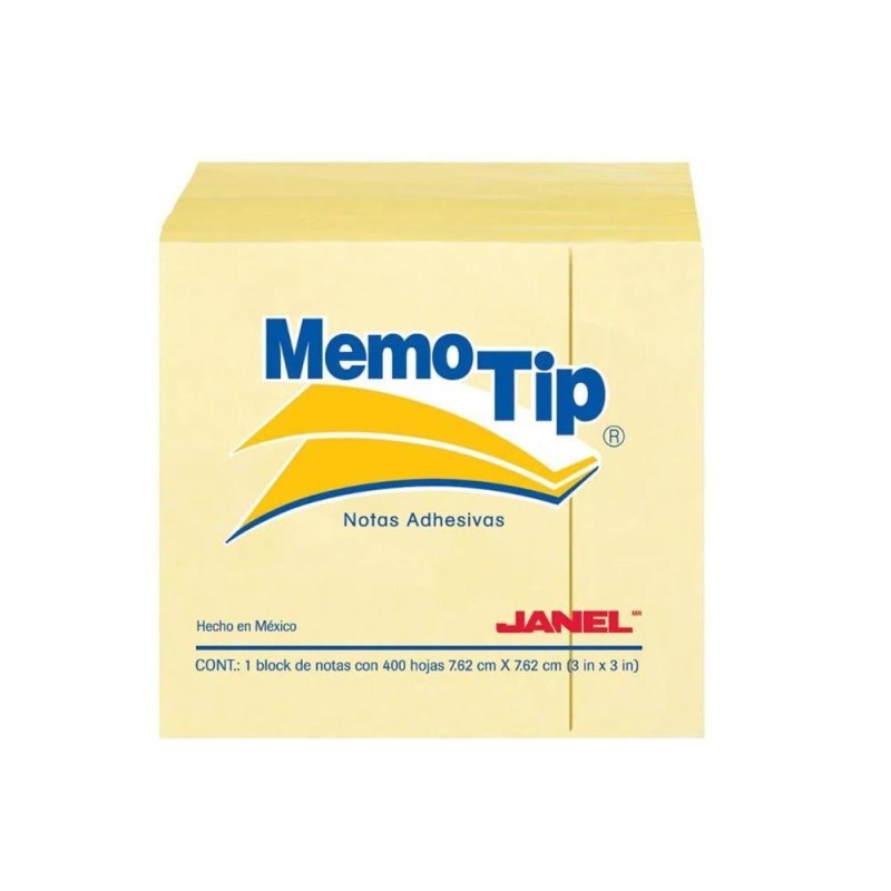 Notas Adhesivas 3'' x 3'', Color Amarillo