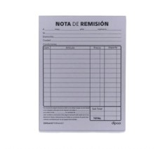 Remisión Duplicado 1/8 Organiformas, Papel Autocopiante Original y Copia, Paquete/10 Blocks con 44 c/u