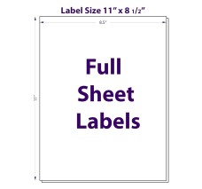 Papel Adhesivo Blanco Imprimible para Etiquetas, Tamaño Carta 8.5'' X 11'', Paq/100