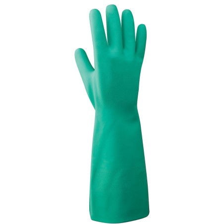 Guantes Verdes de Nitrilo Resistentes a Químicos de 13" , Par