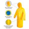 Impermeable tipo Gabardina Larga color Amarillo de PVC