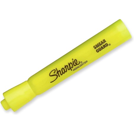 Resaltador Sharpie Amarillo tipo Tanque con Punta de Cincel, Pieza