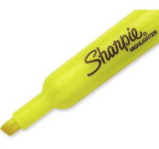 Resaltador Sharpie Amarillo tipo Tanque con Punta de Cincel, Pieza